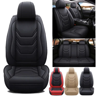 For Chevrolet Car Seat Cover Full Set 5Seat Leather Front Rear Protector Cushion Foto 1 de 4