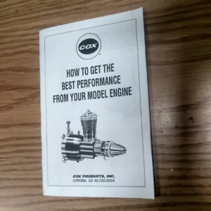 Cox Engine Performance Guide manual Excellent Condition - Picture 1 of 9
