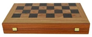 Manopoulos Traditional Olive wood 19" Backgammon Chess Set - Without chess pawns - Picture 1 of 5