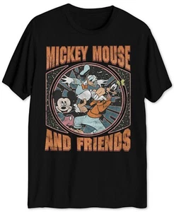 $61 Hybrid Men's Black Short-Sleeve Crew-Neck Disney Mickey Graphic T-Shirt L - Picture 1 of 1
