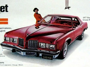 1976 Pontiac Grand Prix Budget Rent A Car Original Print Ad 8.5 x 11" - Picture 1 of 5