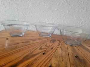 3 Vintage Fire King Sapphire Blue Philbe Glass Mixing / Serving Bowls - Picture 1 of 9