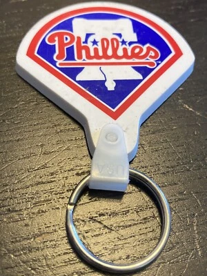 Philadelphia Phillies Key Split Ring Keychain Rubber 3” Tall Red / White / Blue - Image 1 of 4