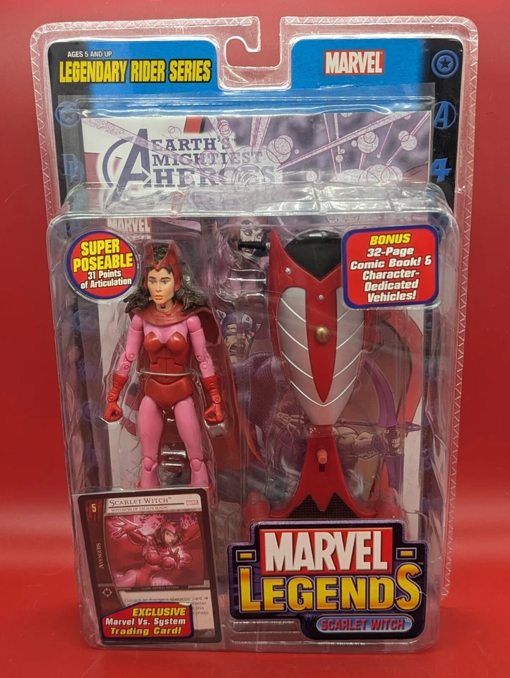 Toy Biz Marvel Legends Legendary Rider Series 2005: Scarlet Witch nuevo en paquete A7 Foto 1 de 4