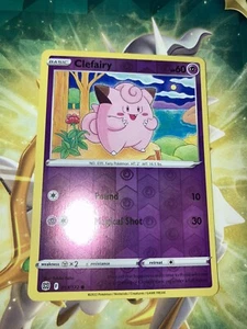 Pokémon Clefairy Sword & Shield: Brilliant Stars 053/172 Reverse Holo Common-NM - Picture 1 of 2