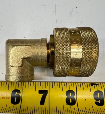 1/2" No Spill Systems Speed Click Design Gravity 90° Oil Drain Plug SC3048 Brass