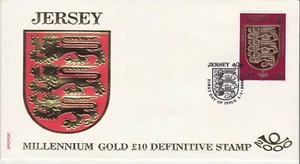 GB Stamps First Day Cover Jersey Definitive Mew Millennium £10, sg927, lion 2000 - Picture 1 of 1