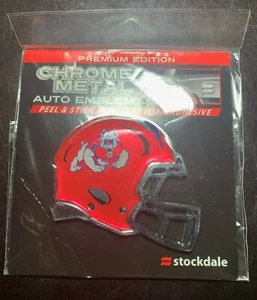 Fresno State Bulldogs AUTO EMBLEM STICKER DECAL PREMIUM HEAVY DUTY CHROME METAL - Picture 1 of 5