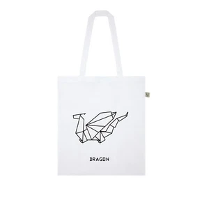 Borsa Shopper,  tote bag Dragon Origami sacca amanti dei drago cotone bio - Picture 1 of 16