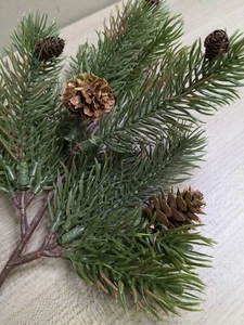 14" Evergreen & Pinecones Floral Pick Decor - Picture 1 of 3