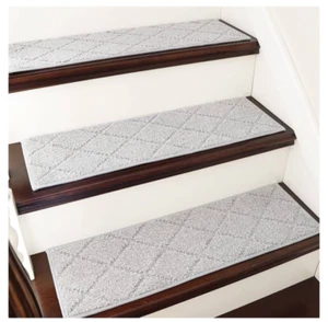 COSY HOMEER Edging Stair Treads Non-Slip Carpet Mat 28inX9in Indoor Stair - Picture 1 of 6