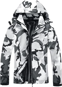 Women'S Waterproof Rain Jacket Lightweight Hooded Raincoat for Hiking Travel Out - Picture 1 of 12