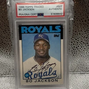 1986 Bo Jackson signed ROOKIE card Topps Traded #50T PSA / DNA Cert Authentic - Bild 1 von 7