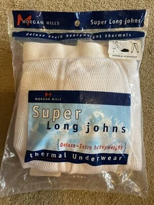 VTG Morgan Mills Super Long Johns Thermal Underwear Deluxe Extra Heavy Weight L - Picture 1 of 2