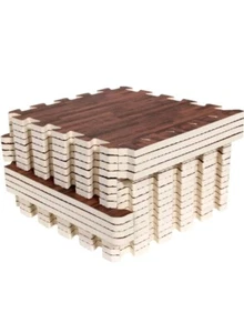 16pcs Interlocking Printed Wood Grain EVA Foam Mats Protective Floor Tiles - Picture 1 of 6