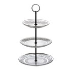 3 Tier Glass Cake Stand Afternoon Tea Wedding Plate Party Tableware Display