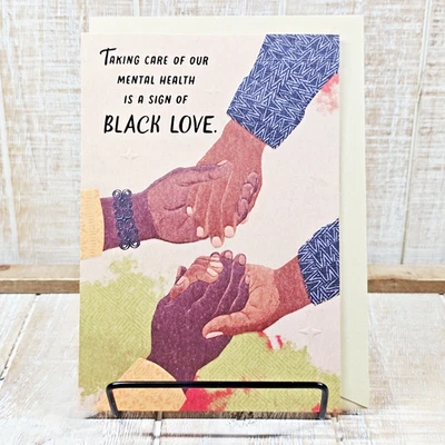 Tarjeta de felicitación de aliento de caoba Hallmark 5x7 empoderamiento amor negro Foto 1 de 4