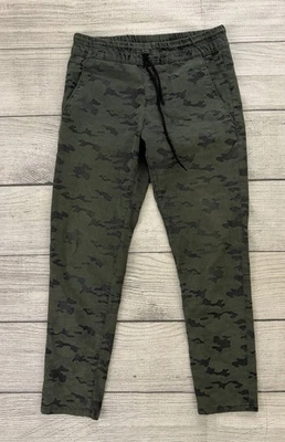 BEVY FLOG SHELY Womens Sz 28 Green Camo Drawtsring Cotton Stretch Pants EXC - Image 1 of 4