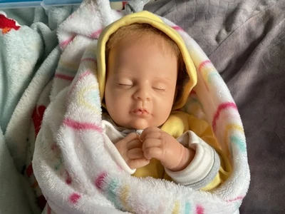 ASHTON DRAKE Sweet Dreams Serenity Breathing Silicone Doll Artist Ina Volprich - Image 1 of 4