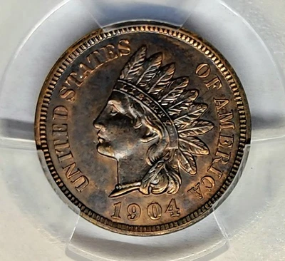 Exquisite 1904 INDIAN HEAD CENT 1C PCGS PR-64 BN High Grade Proof Penny !!! - Image 1 of 4