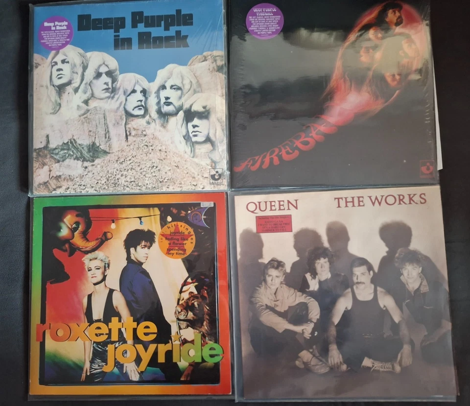 4 LPs Rock - Deep Purple Queen Roxette - Image 1 of 1