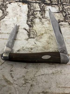 Navaja de bolsillo vintage Kissing Crane Robt Klaas mango de madera medio Whittler  Foto 1 de 4