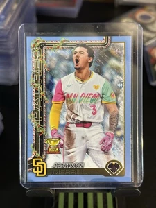 Topps Holiday Jackson Merril 2025 brillo azul claro #H30 SD Padres  - Imagen 1 de 2