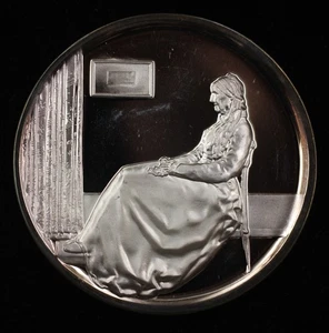 Whistlers Mother-Mother Day Hamilton Mint 1972 1,35 oz .999 plata redondo 65240 - Imagen 1 de 3