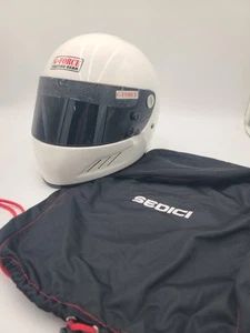 G-Force Racing Gear Full Face Motorcycle Helmet White W/ Bag Small SNELL SA2005 - Bild 1 von 18