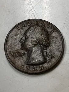 1988-D 25C Washington Quarter - Picture 1 of 4