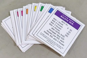 Vintage 1998 Monopoly Deluxe Edition Property Cards Set In Excellent Use Cond. - Picture 1 of 1