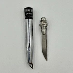 Tony's Service Station Hidden Razorblade Keychain Knife Ft. Loramie Ohio - Picture 1 of 4