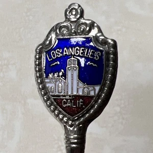 Cuchara de recuerdo coleccionable con cuenco redondo festoneado - Los Ángeles - Imagen 1 de 6