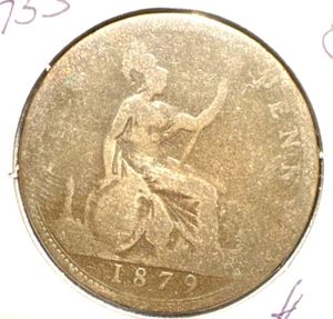 Great Britain 1879 penny KM 755 VG (1) - Picture 1 of 2