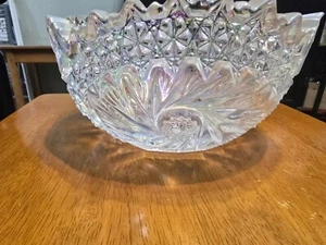 Vintage Comet in the Stars Clear Iridescent Glass Bowl  - Picture 1 of 10
