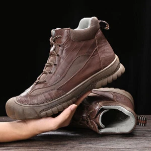 Botas de senderismo al aire libre para hombre ligeras impermeables antideslizantes zapatos de viaje EE. UU. 6-12 - Imagen 1 de 18