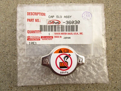 FITS: 16 - 22 TOYOTA COROLLA RADIATOR FLUID FILLER CAP OEM BRAND NEW - Image 1 of 3
