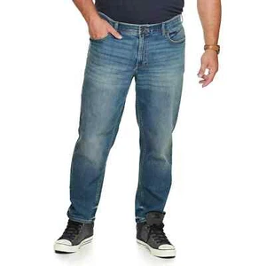 NEW Mens Sonoma Everyday Jean Regular Fit - Big & Tall, Medium Wash, 50x32 - Picture 1 of 4