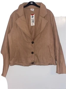 Lee Cooper Original Ladies beige jacket, wool blend, unlined, UK size 14 NEW - Picture 1 of 7