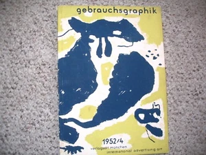 Applied Art Gebrauchs graphik 1952/4 International Advertising Art German vtg - Foto 1 di 3