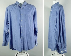 Trane HVAC Service Button Front Shirt Striped Mens XL Pima Cotton - Picture 1 of 5