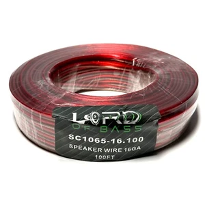 100 Ft 16 Gauge AWG Speaker Wire Cable Car Home Audio - Picture 1 of 6