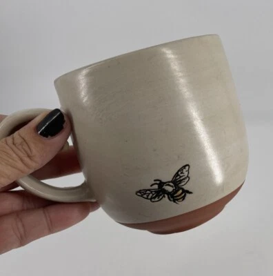 Cypress Bee Mug 12oz Ceramic Cup – Flying Bumblebee – Coffee Tea Cottagecore - Image 1 of 4