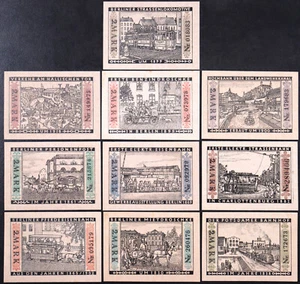 BERLIN 1922 "Streetcar / Trolley" Complete Strassenbahn Series German Notgeld - Picture 1 of 2