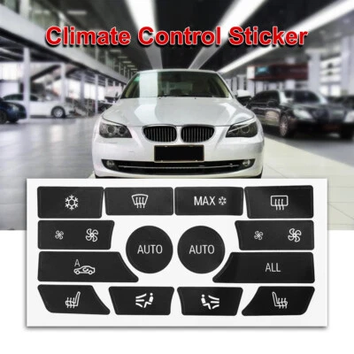 Dash Climate Control Button Repair Decal Sticker For BMW 5 Series F10 F11 09-15 - Image 1 of 4