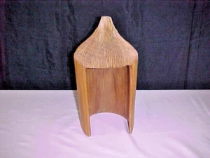 Tiki Hütte Nische oder Grotte 11 1/2" geschnitztes Holz Display - Bild 1 von 10