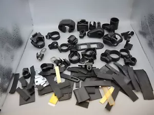 JOBLOT OF ASSORTED CYCLE BRACKETS AND RUBBERS FOR LIGHTS ETC - LARGE BOX FULL - Picture 1 of 13