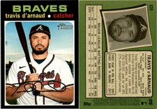 Travis d'Arnaud 2020 Topps Heritage Baseball Card 639  Atlanta Braves