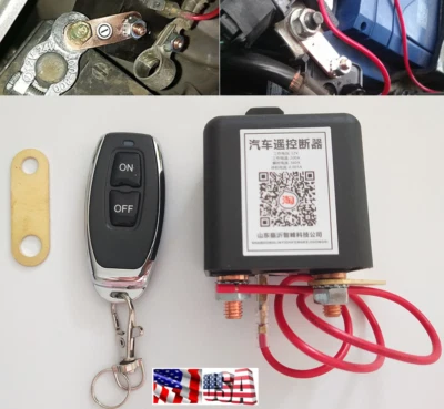 Wireless Remote Control Relay Car Battery Disconnect Cut Off Isolator Switch Kit - Image 1 of 4