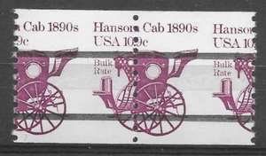 MISPERFORATED Scott #1904a 10.9c PRECANCELED Hansom Cab Pair, Mint NH - Picture 1 of 1